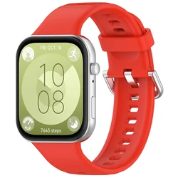 Soft Silicone Sport Wristband for Smartwatch - Premium Accessory Bracelet (Red)