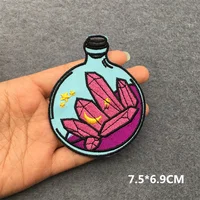 Shop Cartoon Patch: Embroidered Iron-On Patches for Clothing with Mountain Water Landscape Design - Sewing Sticker, Clothes Badges Online - Image 4