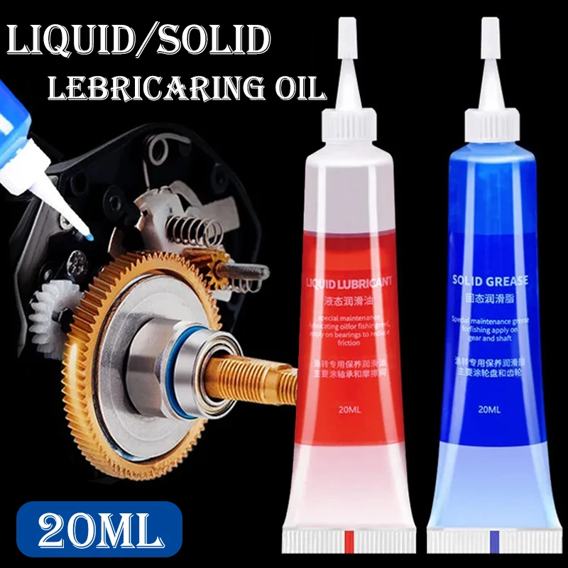 20ml Fishing Reel Lubricant Oil Gear Bearing Wet Dry Lubricant Grease