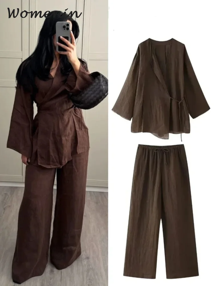 Women's Fashion Loose Mid-length Jacket Lining Set main image 1