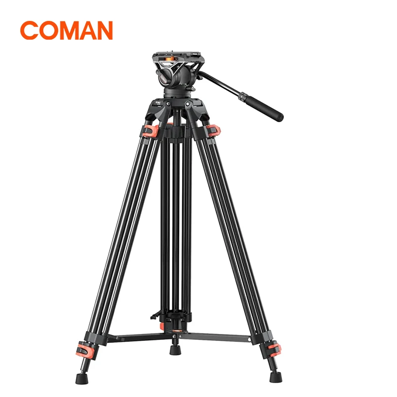 

COMAN Professional Video Tripod Heavy Duty Tripod With 360 Degree Fluid Head For Canon Nikon DSLR Camcorder Camera 72 inch