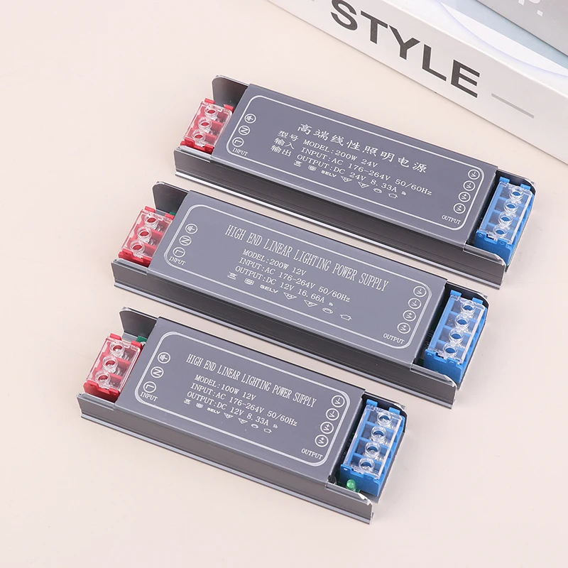 새로운 DC 12V 24V 스위칭 전원 공급 장치 -264V LED 조명 드라이버 전원 어댑터 100W 200W 300W 무음 조명