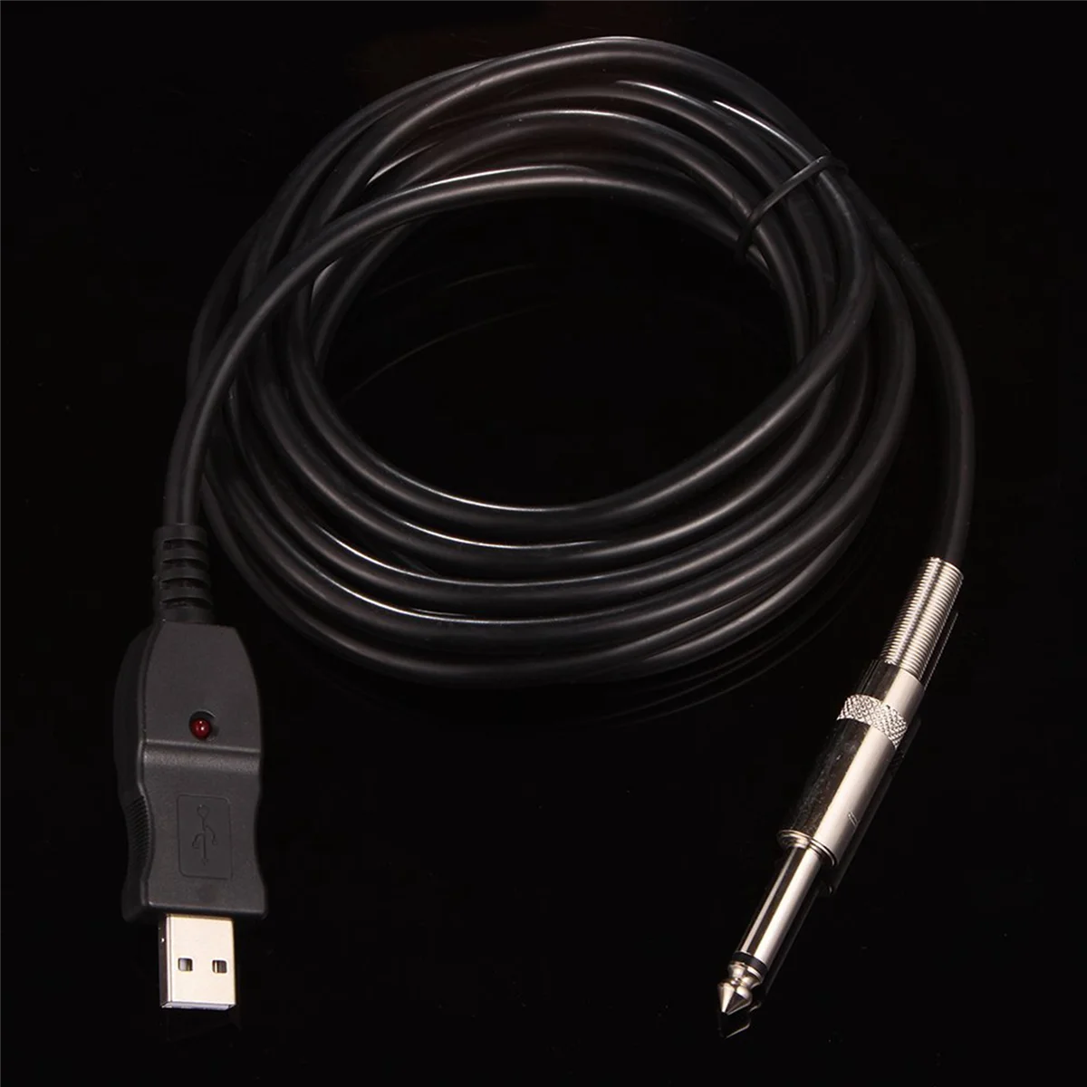 BAAU 2pcs 3 Meters Guitar to PC USB Recording Cable Lead Adaptor Converter Connection Interface 6.5mm