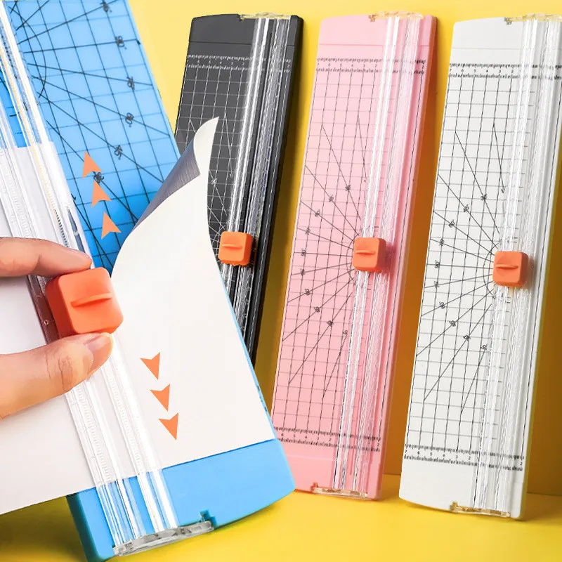 Tagliacarte Piccolo Manuale Portatile Carta Fotografica Taglierina A Lama Nascosta Taglierina Da Tavolo Cancelleria Da Taglio Scorrevole Per Ufficio