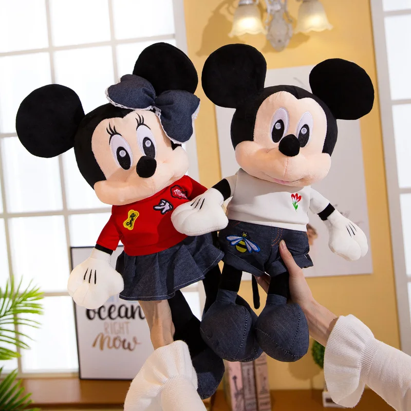 

Плюшевая игрушечная Подушка «Микки Маус» Disney, милые Мультяшные куклы, плюшевые игрушки для девочек, подарок на день рождения и Рождество