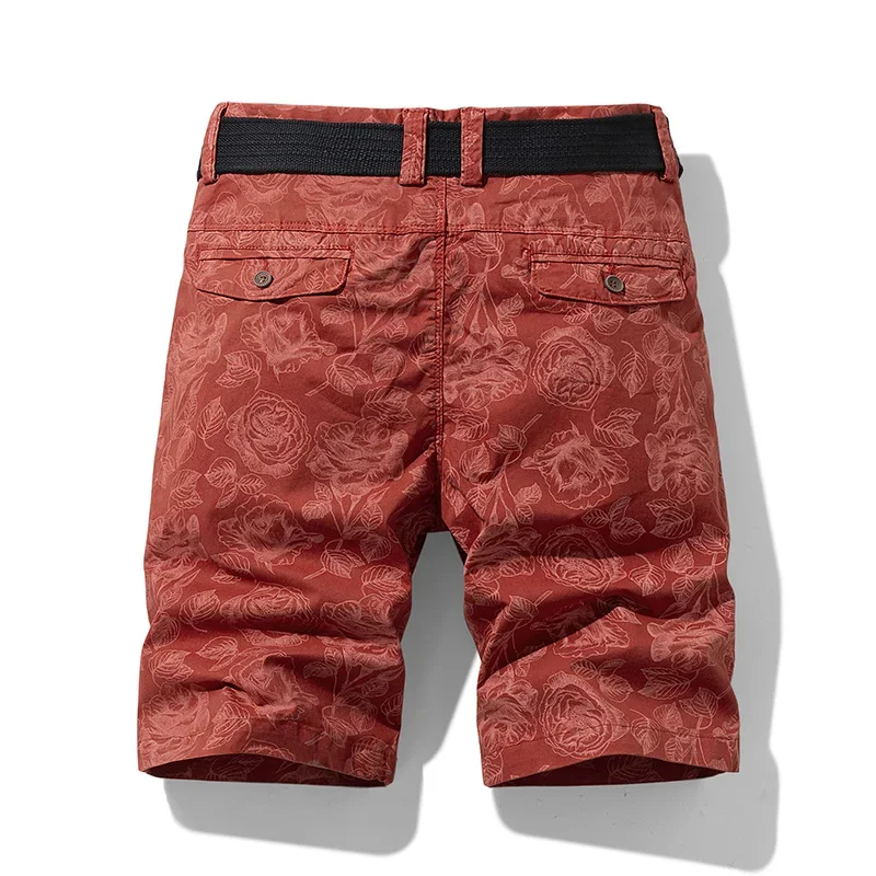 2023 New Spring Men Cotton Print Men's Shorts Clothing Summer Casual Breeches Bermuda Fashion Jeans For Beach Pants Men Short