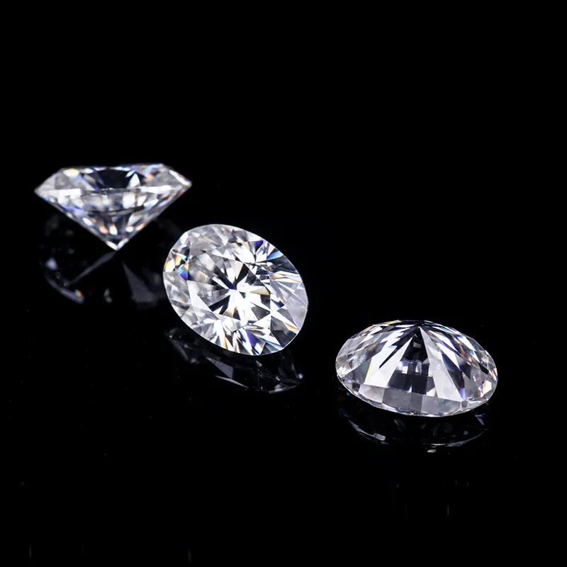 DJMAX 0.1-30ct Rare Oval Cut Moissanite Loose Stone D Color Lab Grown Super White Certified Ellipse Oval Moissanite Diamond