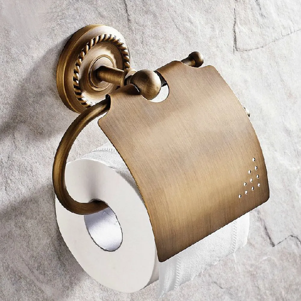 Antique Brass Wall Mounted Bathroom Accessories Set Bath Hardware Towel Bar azh131