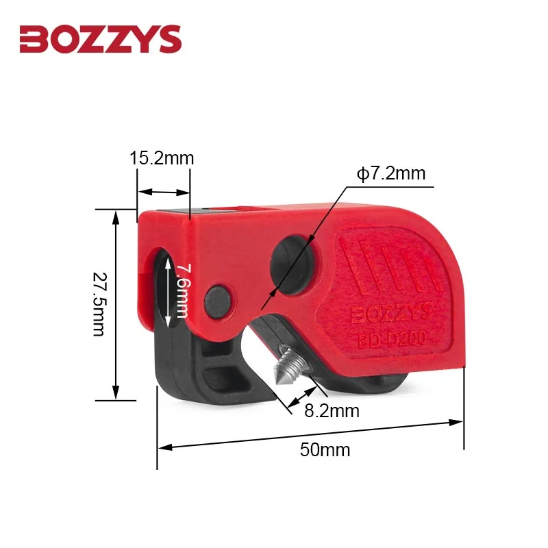 BOZZYS 툴 프리 미니어처 회로 차단기 잠금 장치는 손잡이 두께 ≤8MM의 소형 및 중형 차단기에 적합합니다.