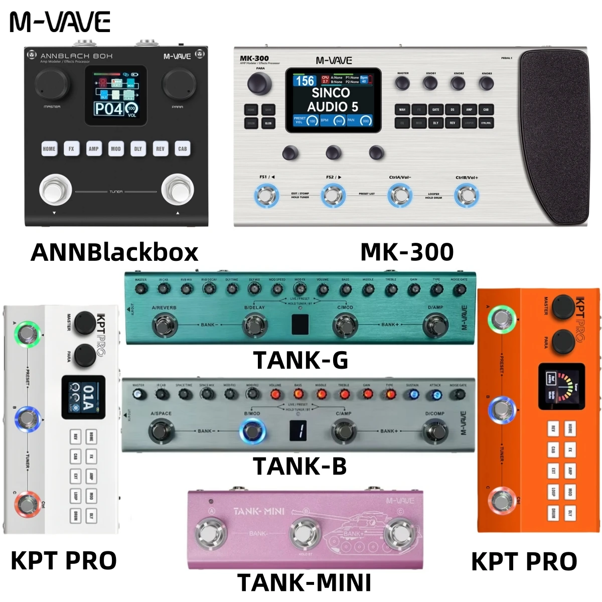 M-VAVE Tank-G/B/MINI ANNBlackbox MK-300 Multi Effects Pedal