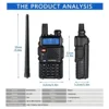 1PC/2PCS Baofeng UV-5R USB Long Range Ham Amateur With FM Radio Long Range Portable Two Way Radio Baofeng CB Radio Walkie Tal 6