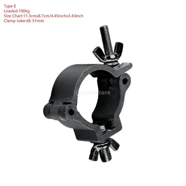Lot De 4 Pinces Lourdes Pour éclairage Scène - Aluminium, Charge 20kg - Pour Truss 30-52mm - Spot, Moving Head - Argent