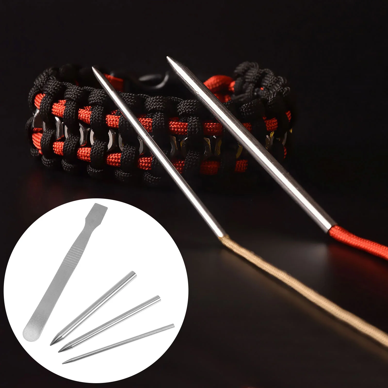 Braided Needle Umbrella Cord Baseball Glove Lace Kit Weaving Tool Stainless Steel Mitt Repair Lacing Needle Sport