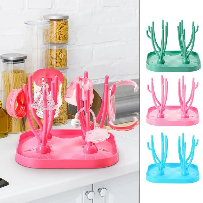 

Baby Bottle Drying Rack Feeding Cup Holder Storage Drying Rack Detachable Baby Bottle Organizer Bottle Drying Drainer Rack