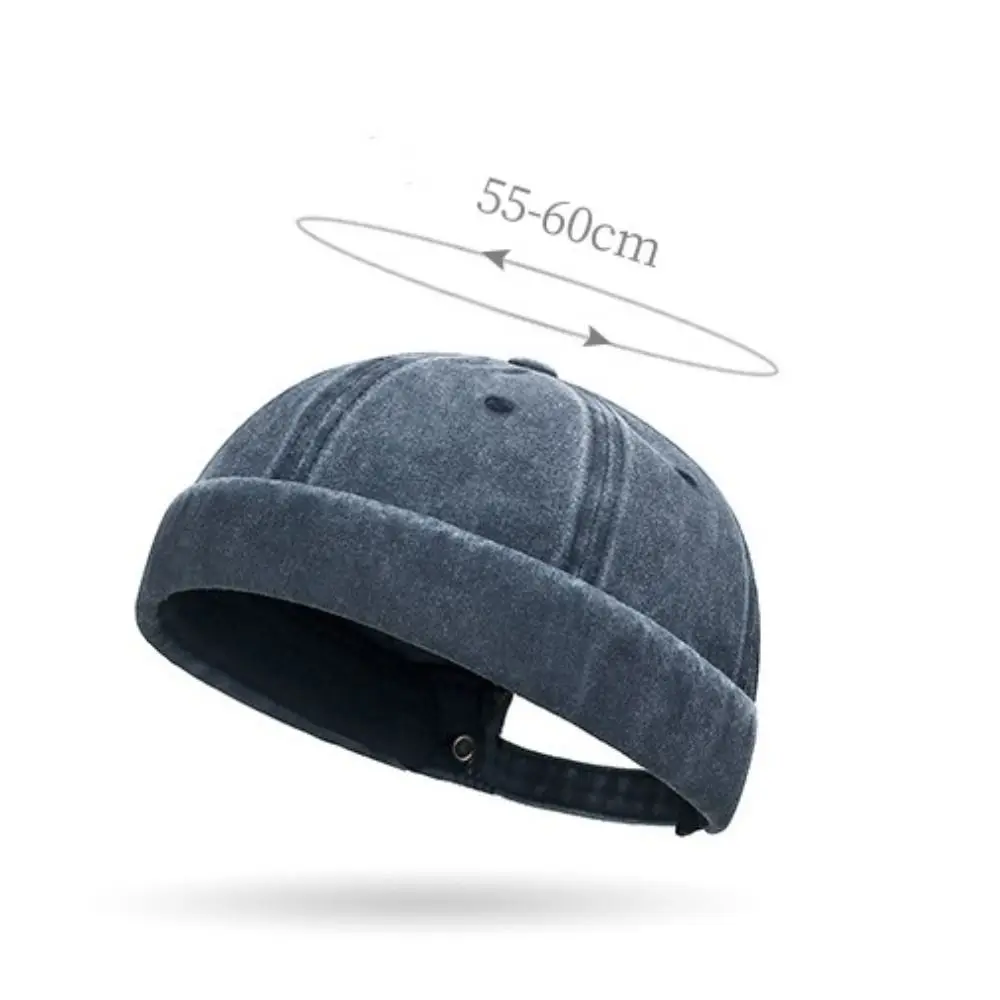 Fashion Hip Hop Beanies Hats Brimless Cotton Hip Hop Hats Adjustable Solid Color Street Hat Women