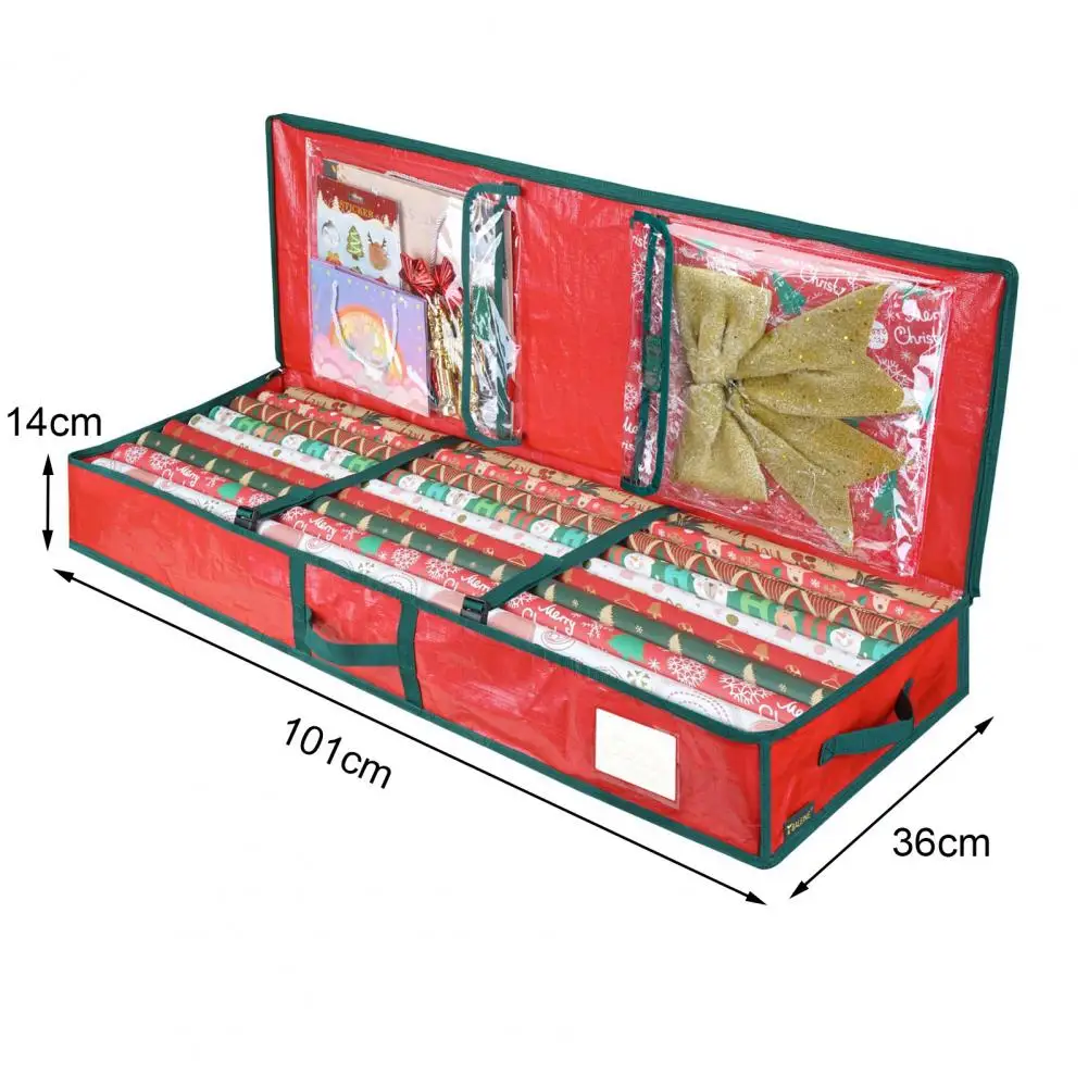 Gift Wrapping Storage Box Wrapping Paper Storage Container Capacity  Christmas Wrapping Paper Storage Bag with for Ribbon - AliExpress