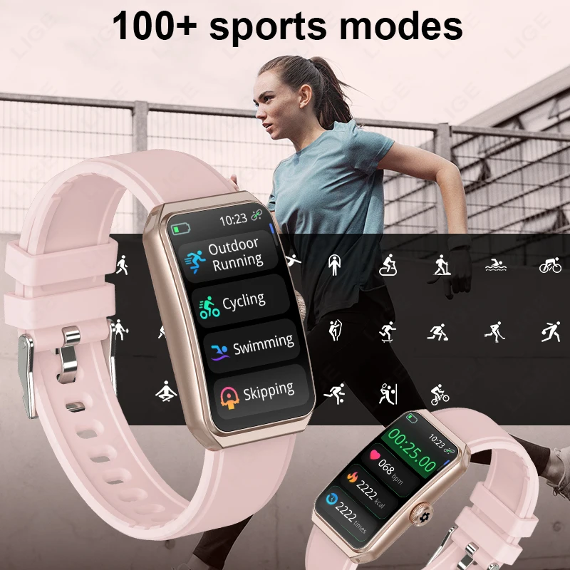 LIGE Smart Watch Men 2026 Smart Band Women Heart Rate Monitor Smartwatch Ladies Waterproof Smart Bracelet Sports Fitness Tracker
