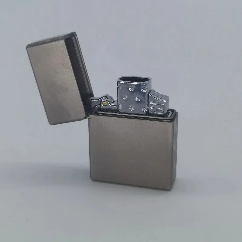 Titanium Shell Windproof and Waterproof Lighter with Brass Insert - Durable Gift