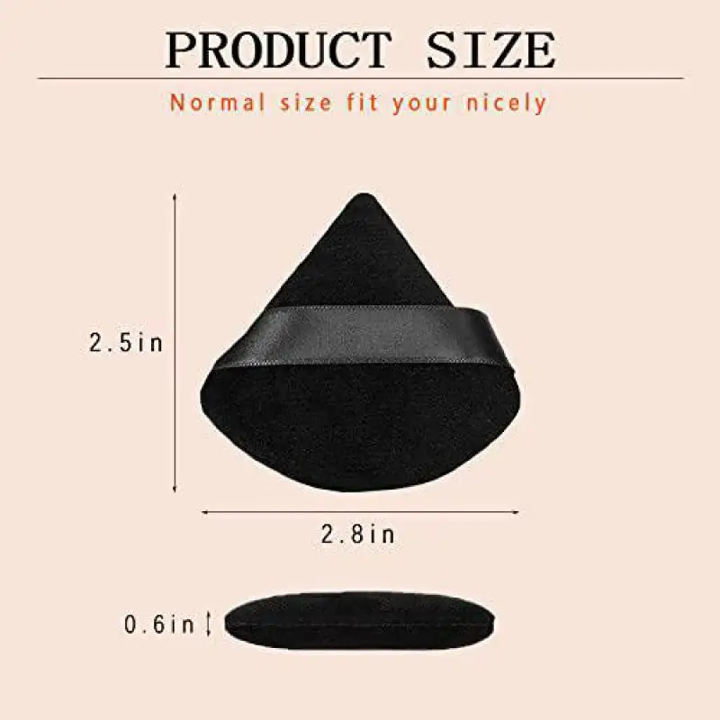 Makeup Sponge Set Triangle Velvet Powder Puff 6/12Pcs Washable Lightweight