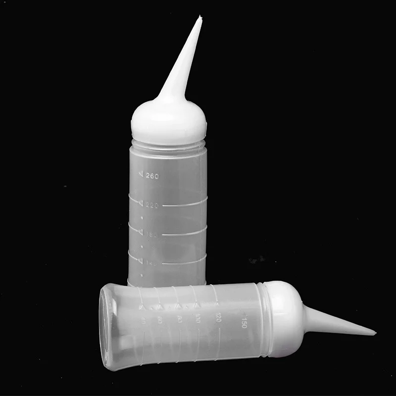 120/260ml Professional Hair Dye Applicator Brush Dispensing Salon Empty Plastic Hair Color Dry Washing Bottle Hair Dye Applicator Bottle