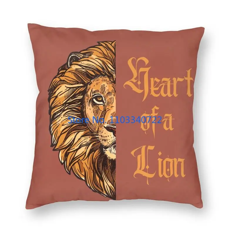 Funda de cojín de felpa de El Rey León Simba y Mufasa, funda de almohada para sofá, coche, decoración del hogar, 45 x 45 cm, regalo de cumpleaños para niños