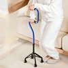 Adjustable Walking Cane for Elderly, Anti-Slip Four-Legged Stick, Lightweight and Portable Aid, Rehabilitation Walking Stick 1