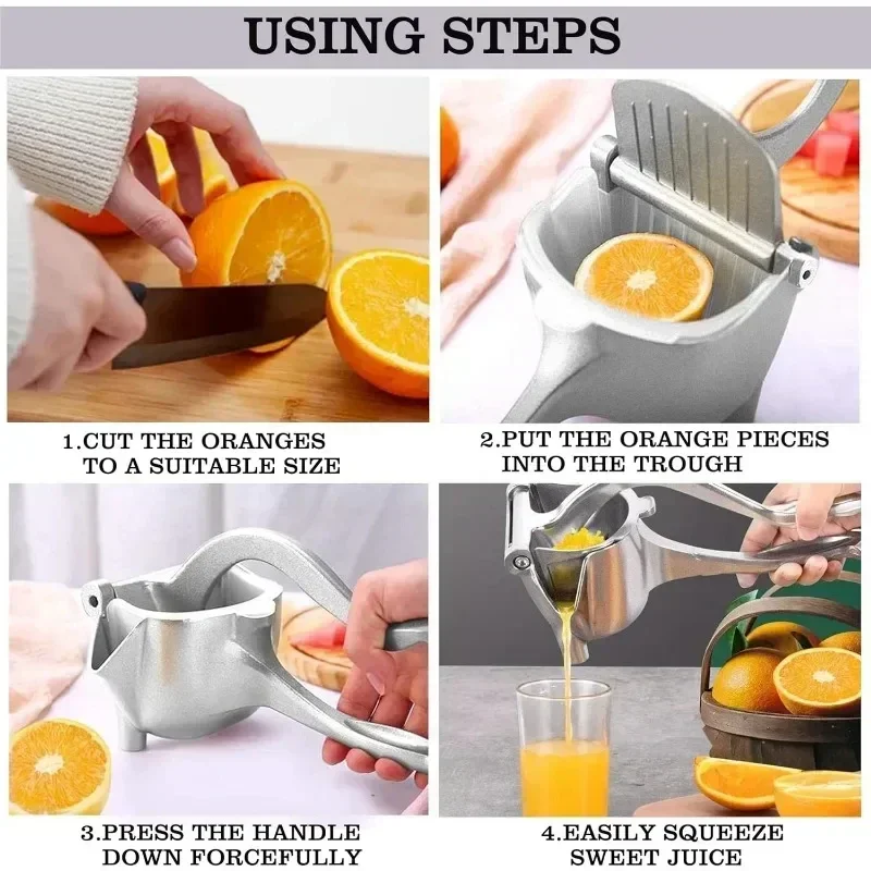 Multifunctional Lemon Juicer, Hand Press Manual Juicer, Metal Manual Fruit Squeezer, Citrus Squeezer, Kitchen Stuff, Gadgets