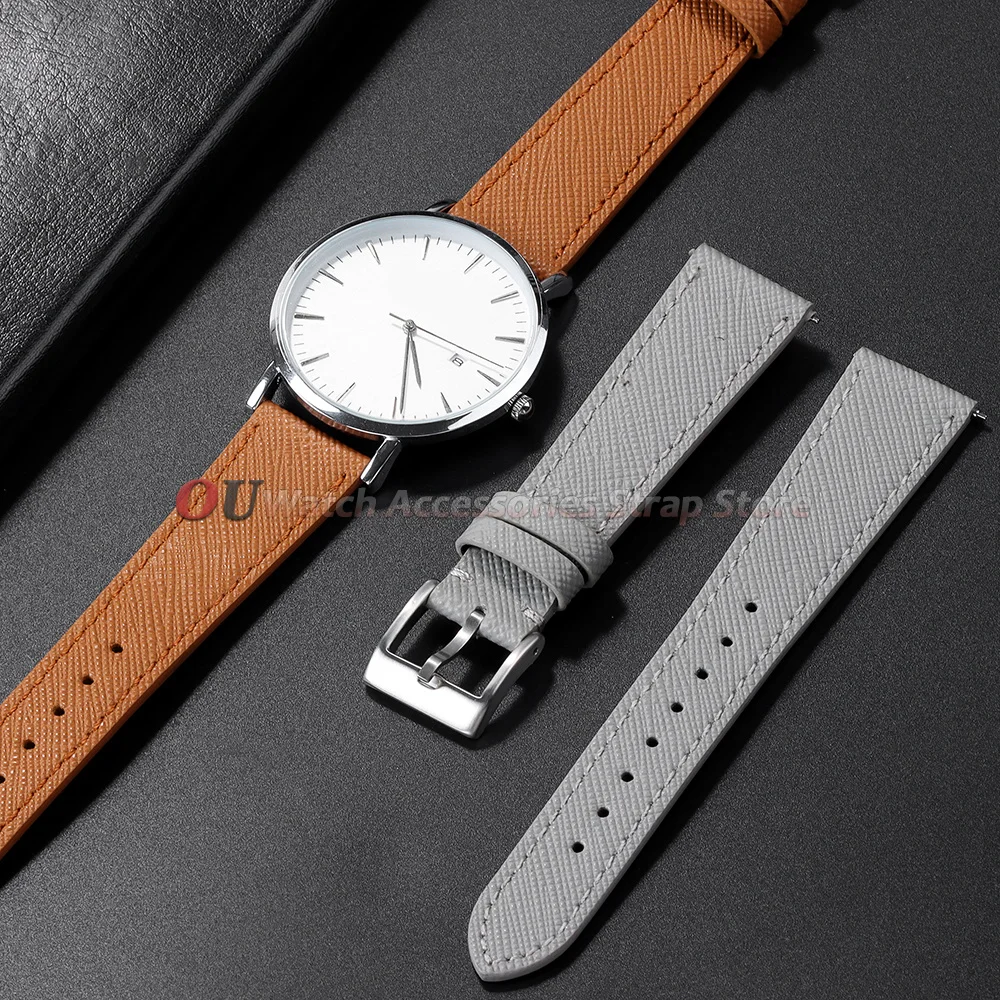 Premium Handmade Top-Grain Cowhide Leather Watch Strap with Quick Release
