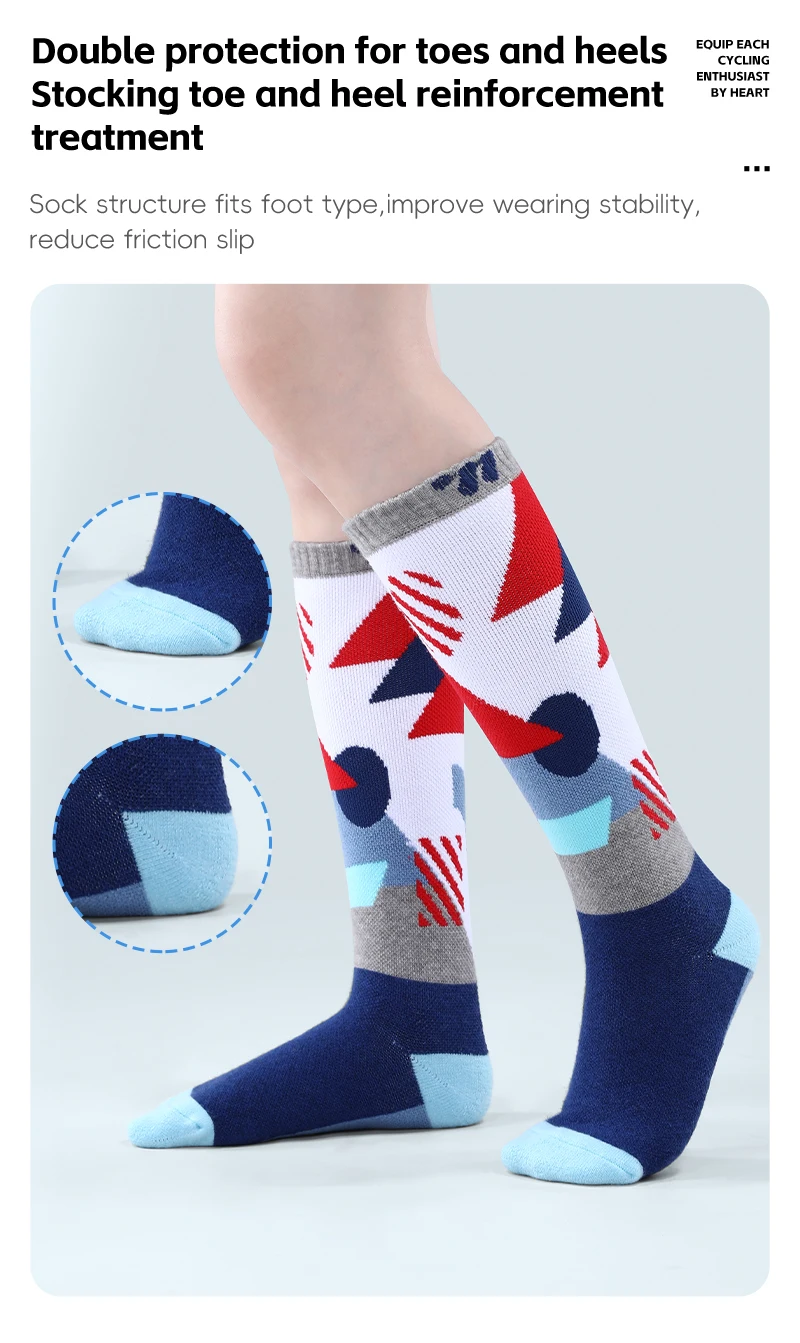 WEST BIKING Winter-Thermo-Skisocken für Kinder, Merinowolle, dick, warm, Sportsocken, Jungen, Mädchen, Radfahren, Skifahren, Kinder-Thermosocken – Detail 8