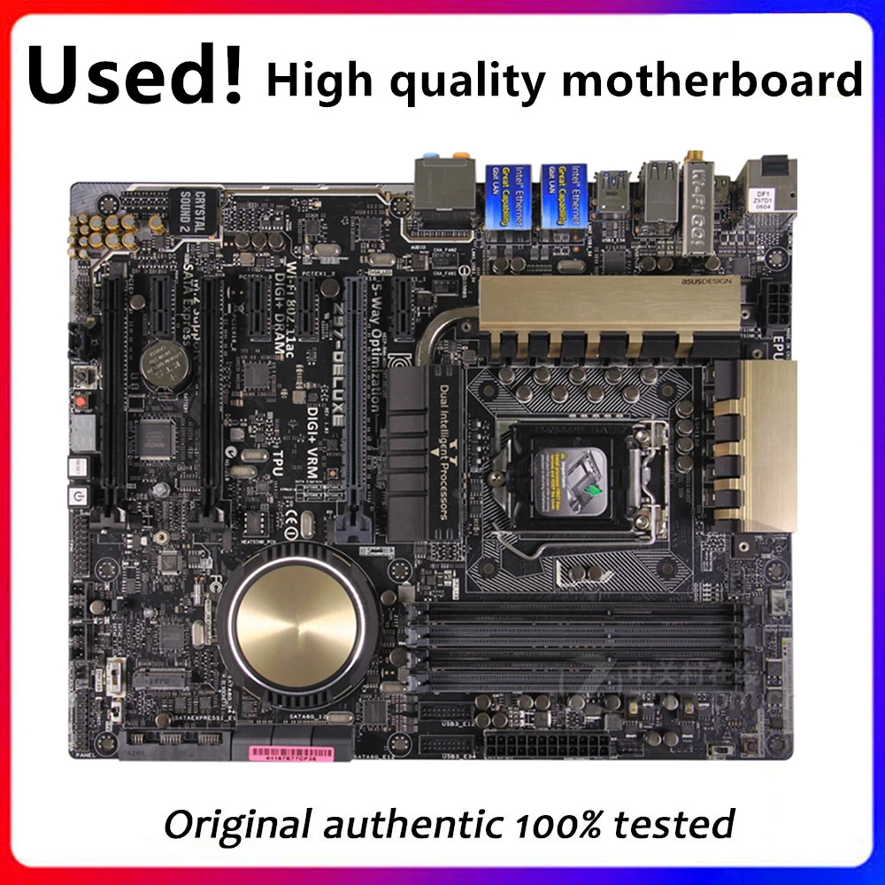 Per La Scheda Madre Desktop Z97-Deluxe Z97 Lga 1150 Per Core I7 I5 I3 Ddr3 Sata3 Usb3.0 Scheda Madre Usata Originale