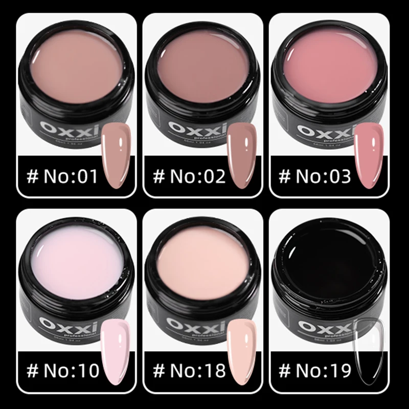 OXXI 56ml UV Nail Extension Gel Semi-permanent Builder Varnish Manicure Poly Nails Gellac Acryl Gel Polish Easy Building Enamels 2