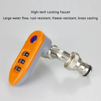 ก๊อกน้ำติดผนังแบบล็อคได้ ป้องกันการโจรกรรม สำหรับอ่างล้างมือ อ่างล้างหน้า ก๊อกน้ำสวน อุปกรณ์ห้องน้ำ 1