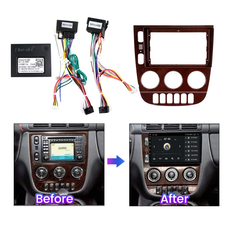 MEKEDE ڵ  ٸ,  ML 350 W163 2001-2005  9 ġ DVD ׷  ÷Ʈ   ABS õ GPS ̼