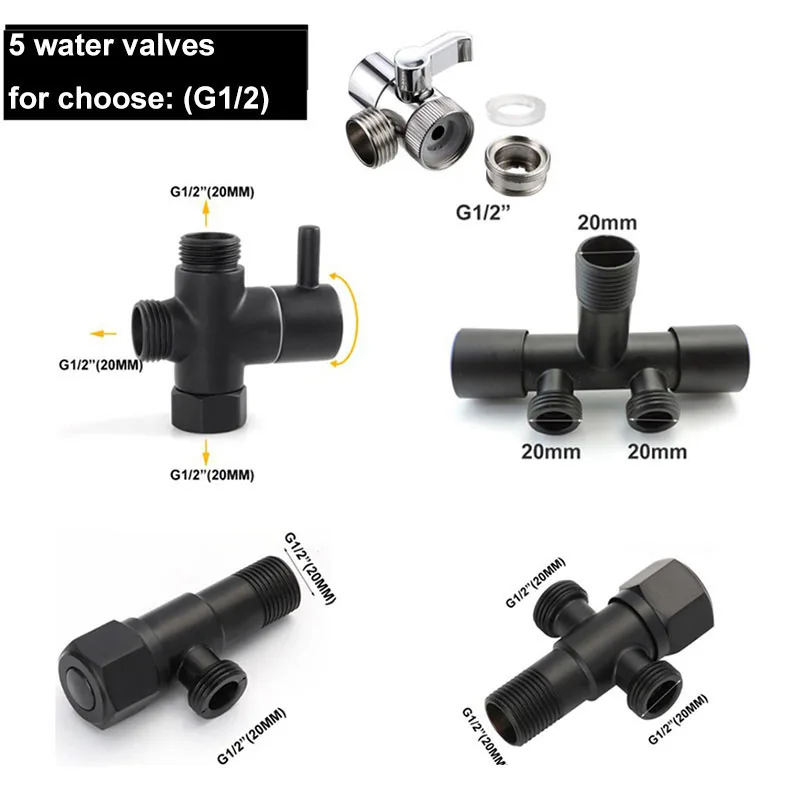 Description Picture 4 of itemZinc Alloy Black bidet toilet sprayer spray faucet kit Water hose enema cleaner shower head wc douchette Bathroom accessories q1