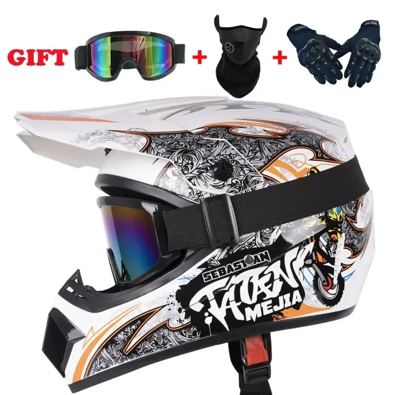 3 ���� Ǯ ���̽� ������� ��� �����ε� ������� ������ ũ�ν� Capacete Motocross Casco ��� �¸� ������� ���
