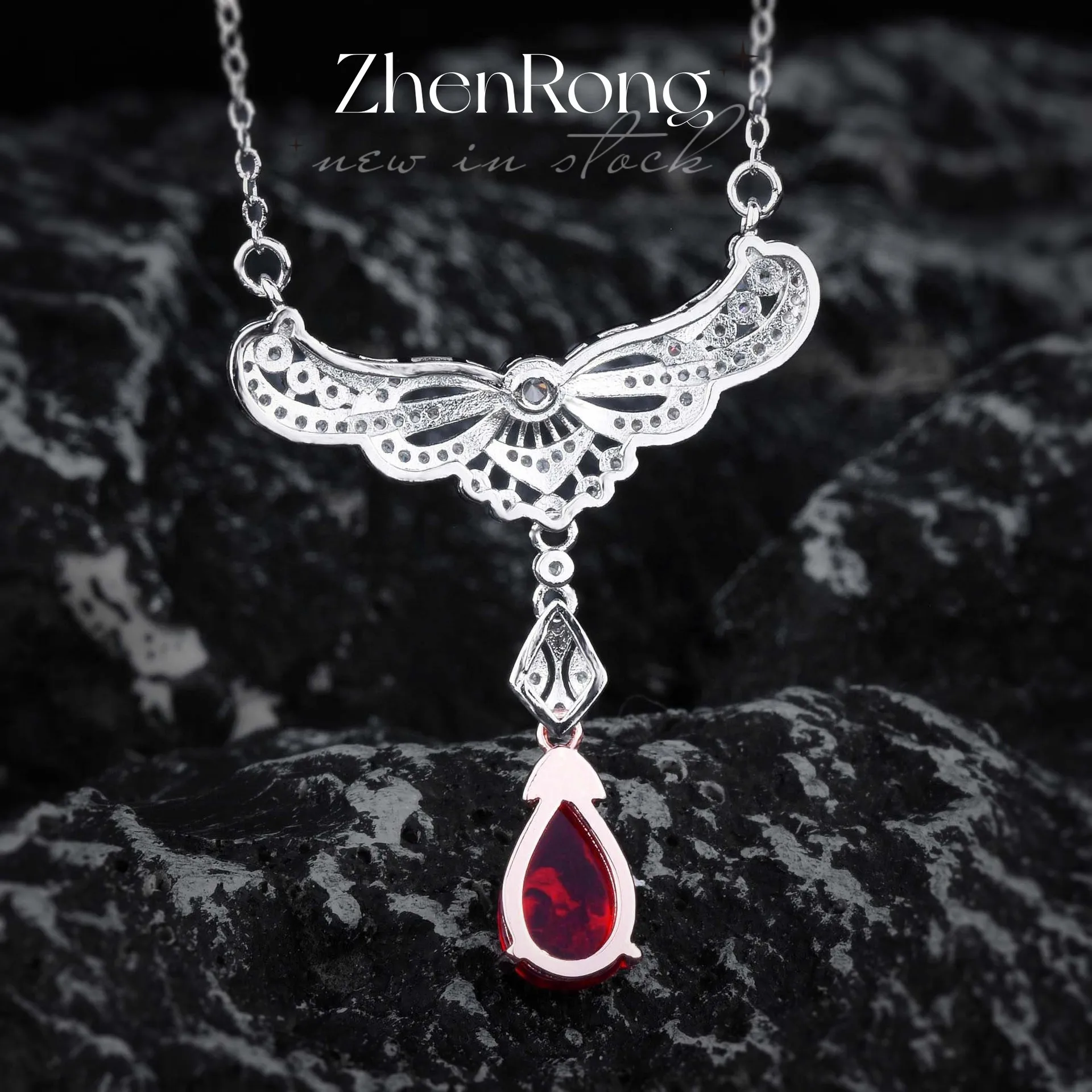 ルビー ネックレス シルバー ruby necklace silver 6-9-