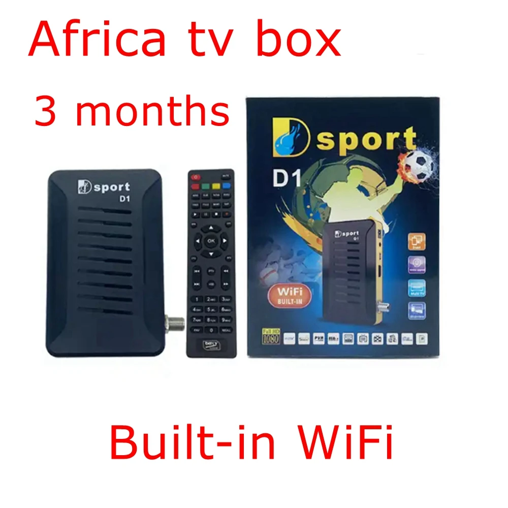Dsport D1 Nuovo Ricevitore Decoder Satellitare Africa Hd 1080P Decoder Digitale Dvb-S2 Integrato 3 Mesi E Wifi Qsport Q1