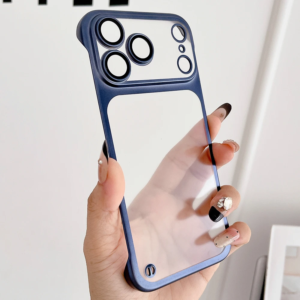 Titanium Gray Fine Hole Borderless Shockproof Matte Phone Case