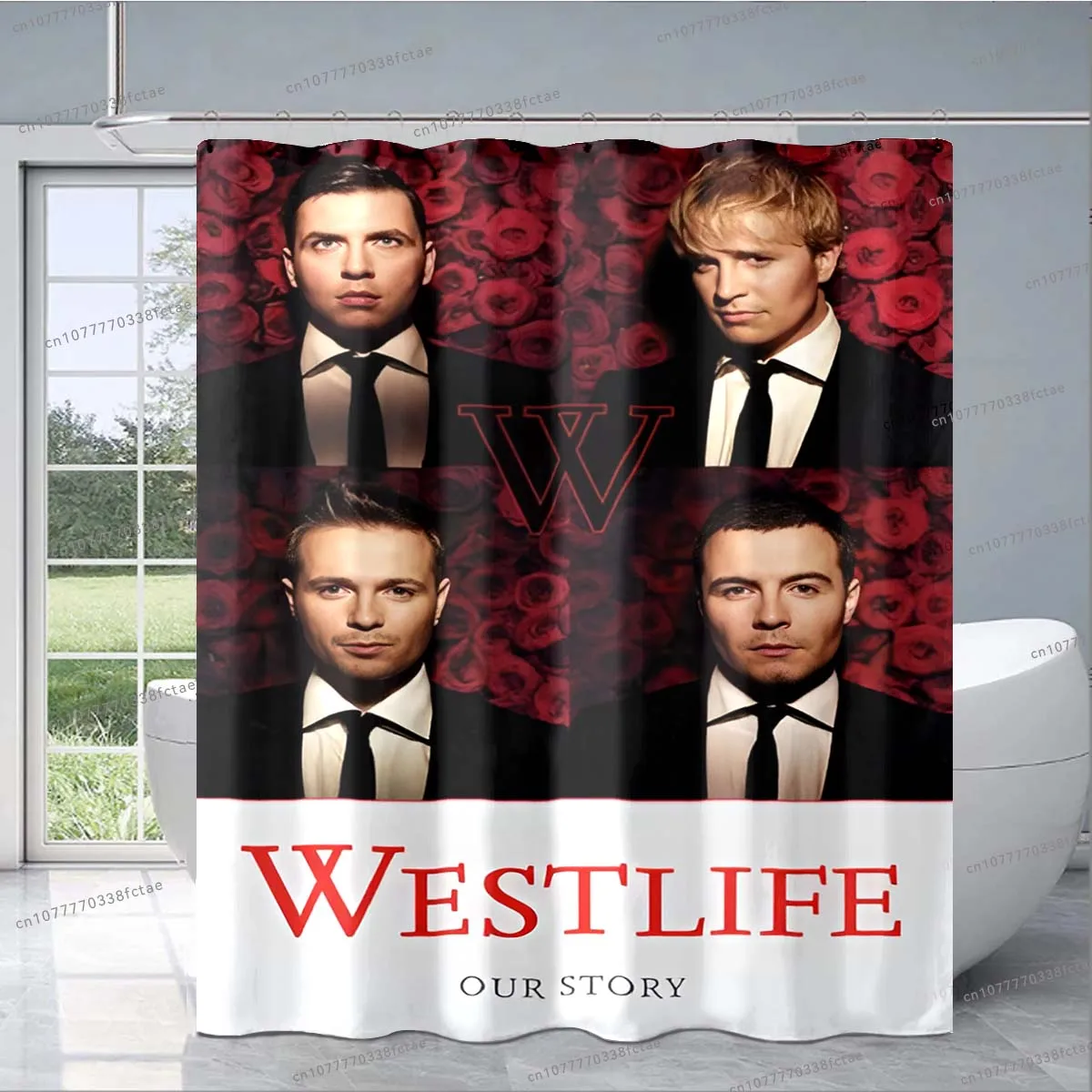 

Ireland Westlife Band Shower Curtain Music Combination Art Poster Shower Curtain Adult Kid's Bathroom Decorative Shower Curtain
