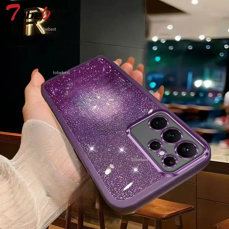 Bling Glitter Silicone Camera Protector Soft Back Case