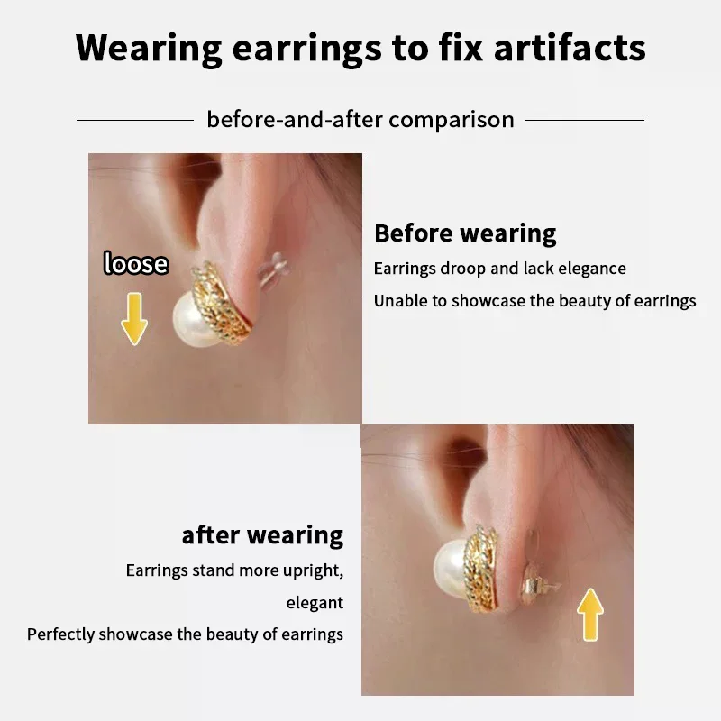 10Pcs Silicone Ear Back Stoppers - Supportive Earring Lifters For Heavy Earrings Ear Plug Caps Jewelry Making Accessories