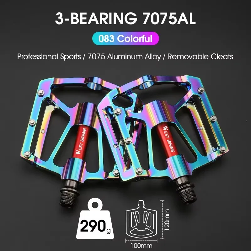 WEST BIKING Pedały rowerowe MTB Ultralekkie antypoślizgowe płaskie pedały rowerowe ze stopu aluminium CNC BMX - AliExpress 18