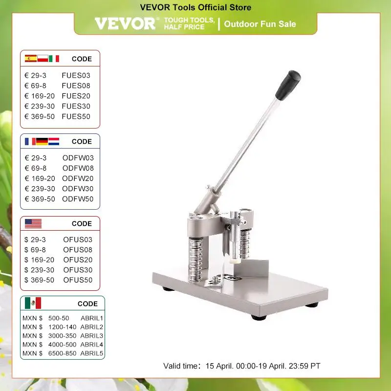 VEVOR-수동 코너 라운더 다이 커터, 종이 압착 장치, 30mm 절단 높이, 포장 산업 인쇄 헤비 듀티 