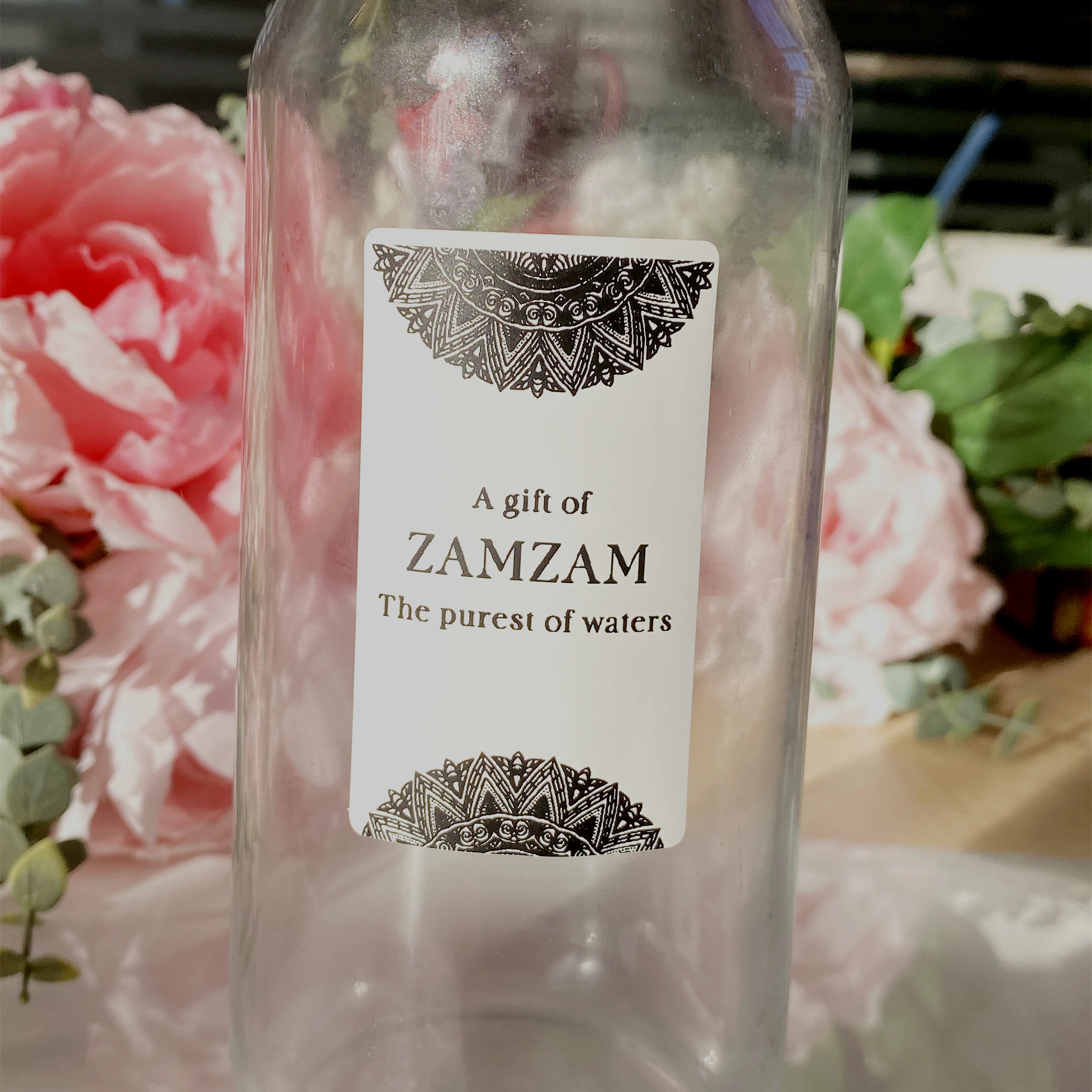 Zam Zam Water Personalised Stickers Wedding favours gifts Labels Nikkah  Bags 181