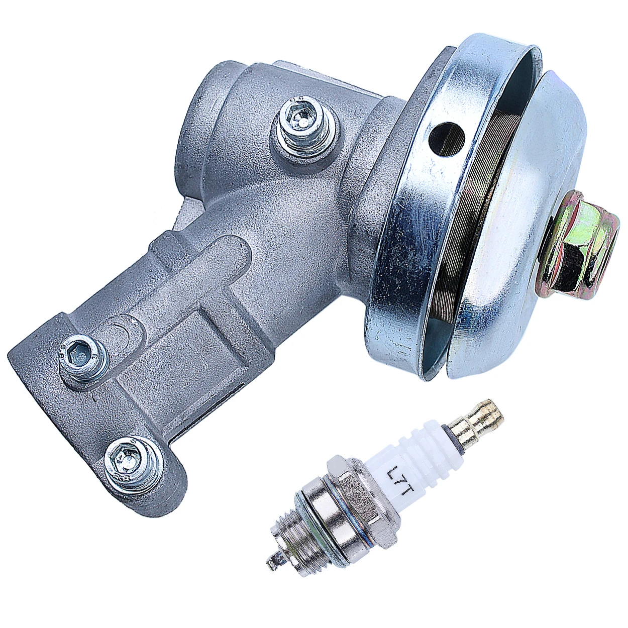 Gearbox Gear Head 28mm Diam Square Rod M10X1.25LH Brush Grass Cutter Trimmer Strimmer Lawn Mower with Spark 3