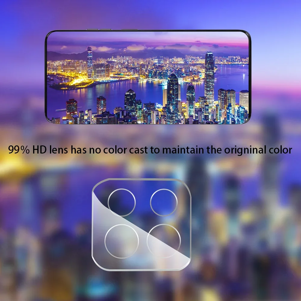 2-Pack 3D Full Cover Camera Lens Glass Screen Protector