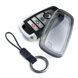 Black Transparent Key Fob Case Cover (1x Key Case Keychain)