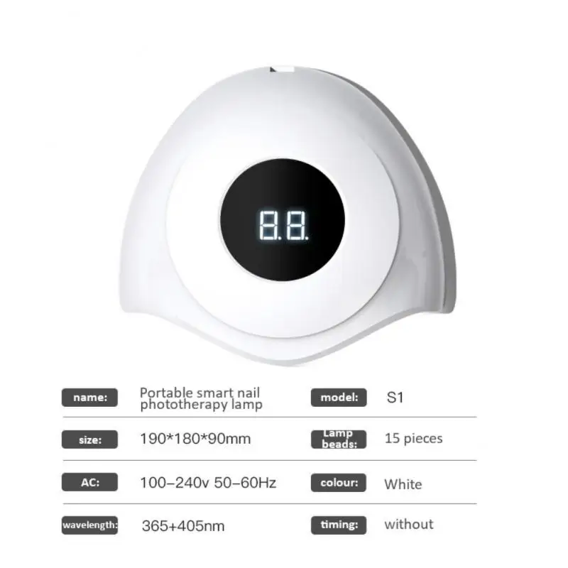 45W UV 네일 건조기 램프 (자동 센서 포함) 15 UV LED 라이트 모든 젤 60s 120s 전문 매니큐어 페디큐어 네일 장비, 전문 매니큐어 페디큐어 네일 장비
