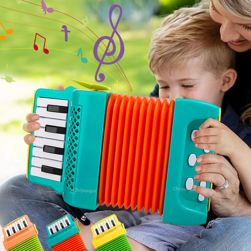 Accordion for Kids Musical Indoor and Outdoor Playing Musical Instrument Educational Toys Gifts for Toddlers Boys Girls 2