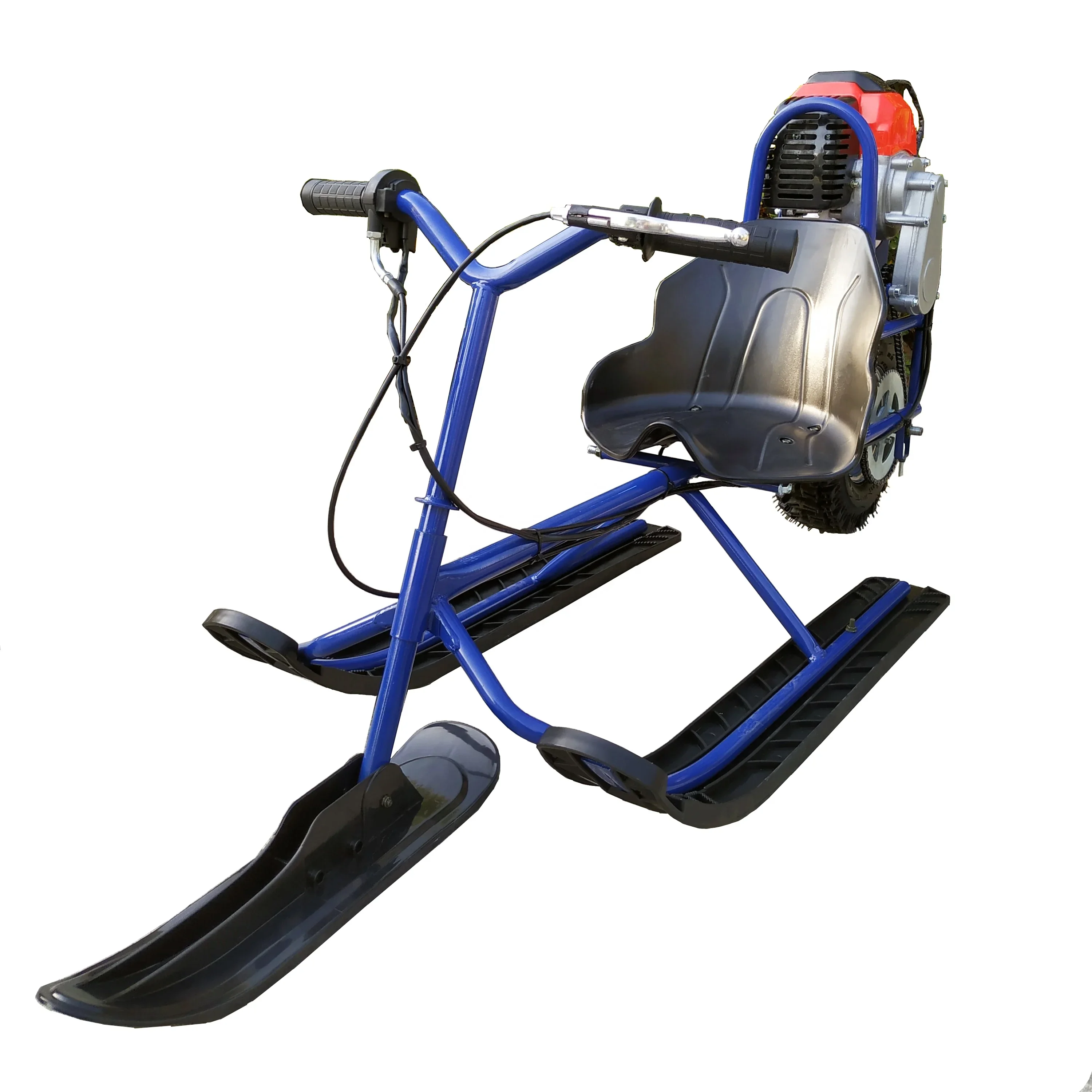 Kids Pocket Gasoline Snow Bike Scooter Ski Sled